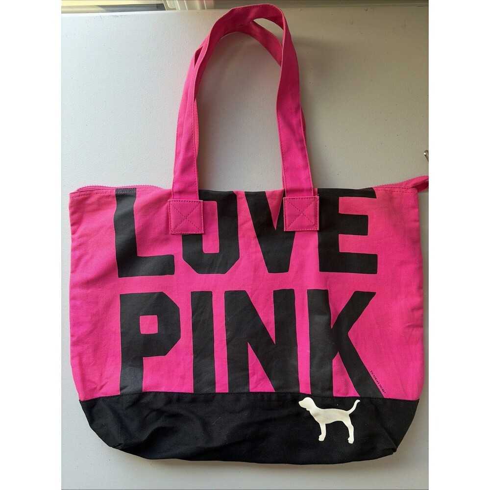 NWOT Rare! Victorias Secret Pink Tote Bag Pink And Black
